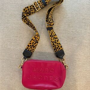 Marc Jacobs Fuchsia Bag with Leopard Strap